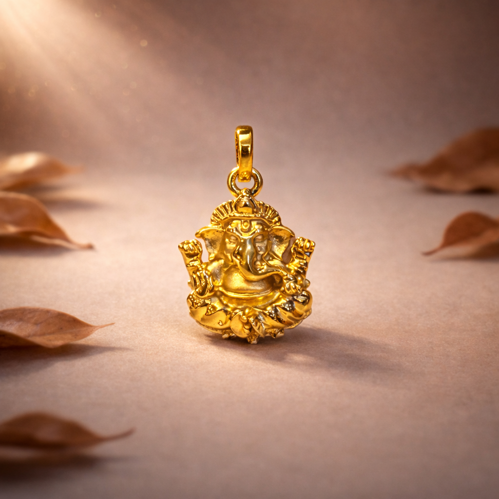 9K GOLD GANESH PENDENT