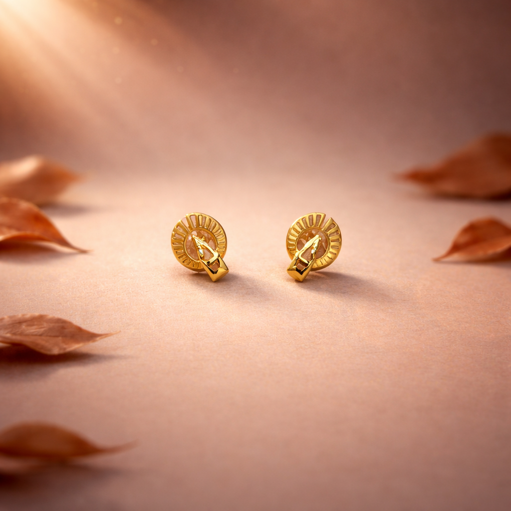 9K GOLD SMALL LEAF EARRING